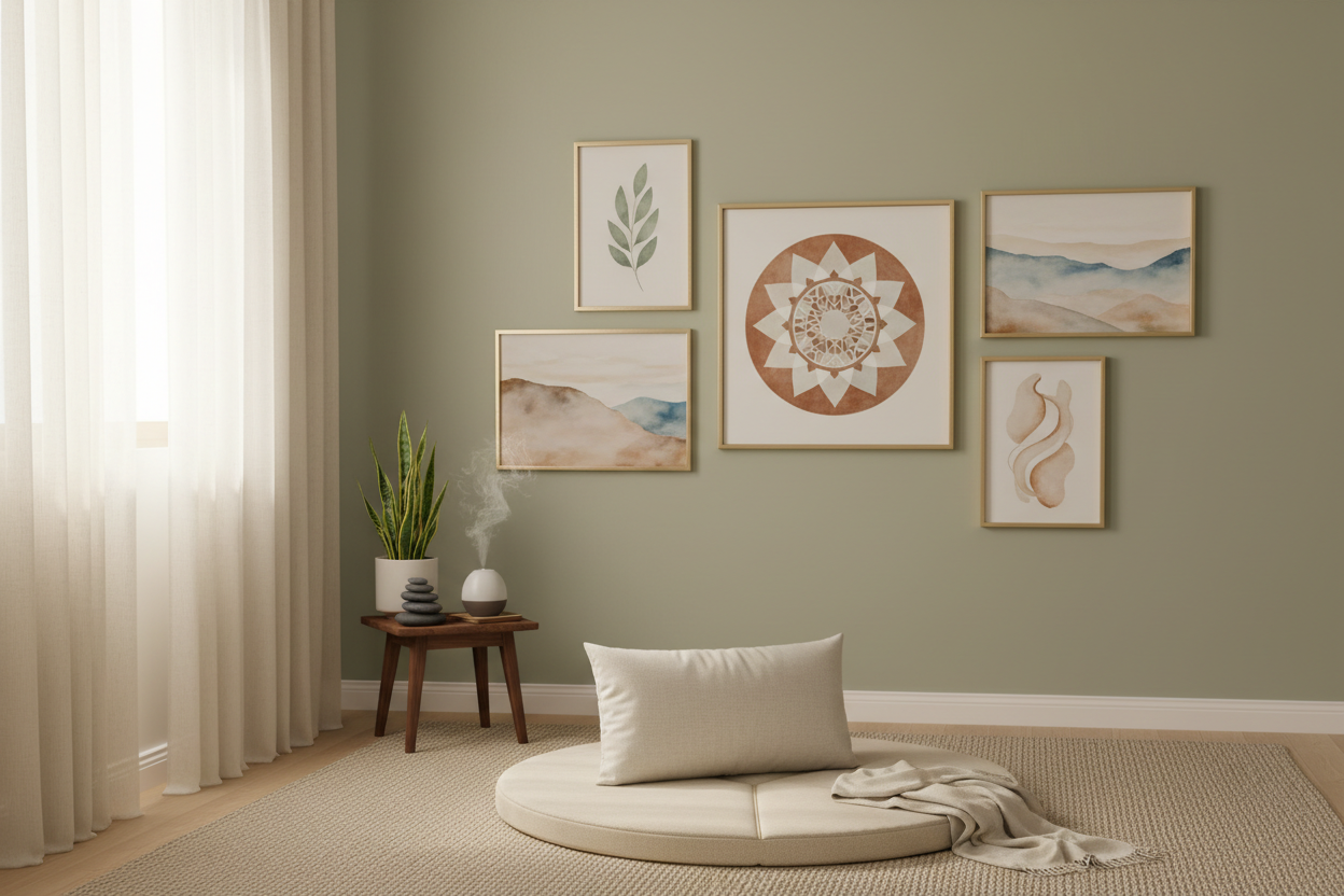 21 Mindfulness Wall Art Ideas for Your Meditation Corner - Serenity Wall Art Studio