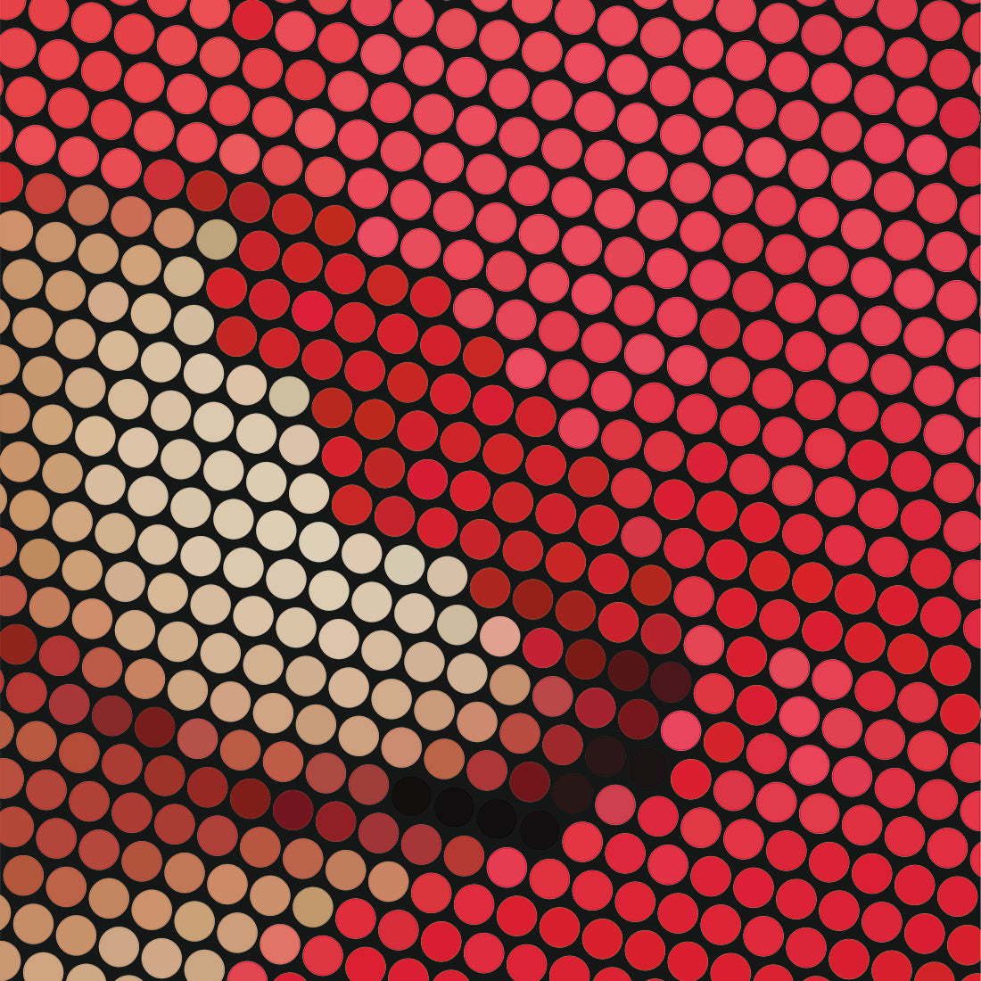 Floral dot art print featuring calming bloom design in pastel tones, perfect for home interiors.