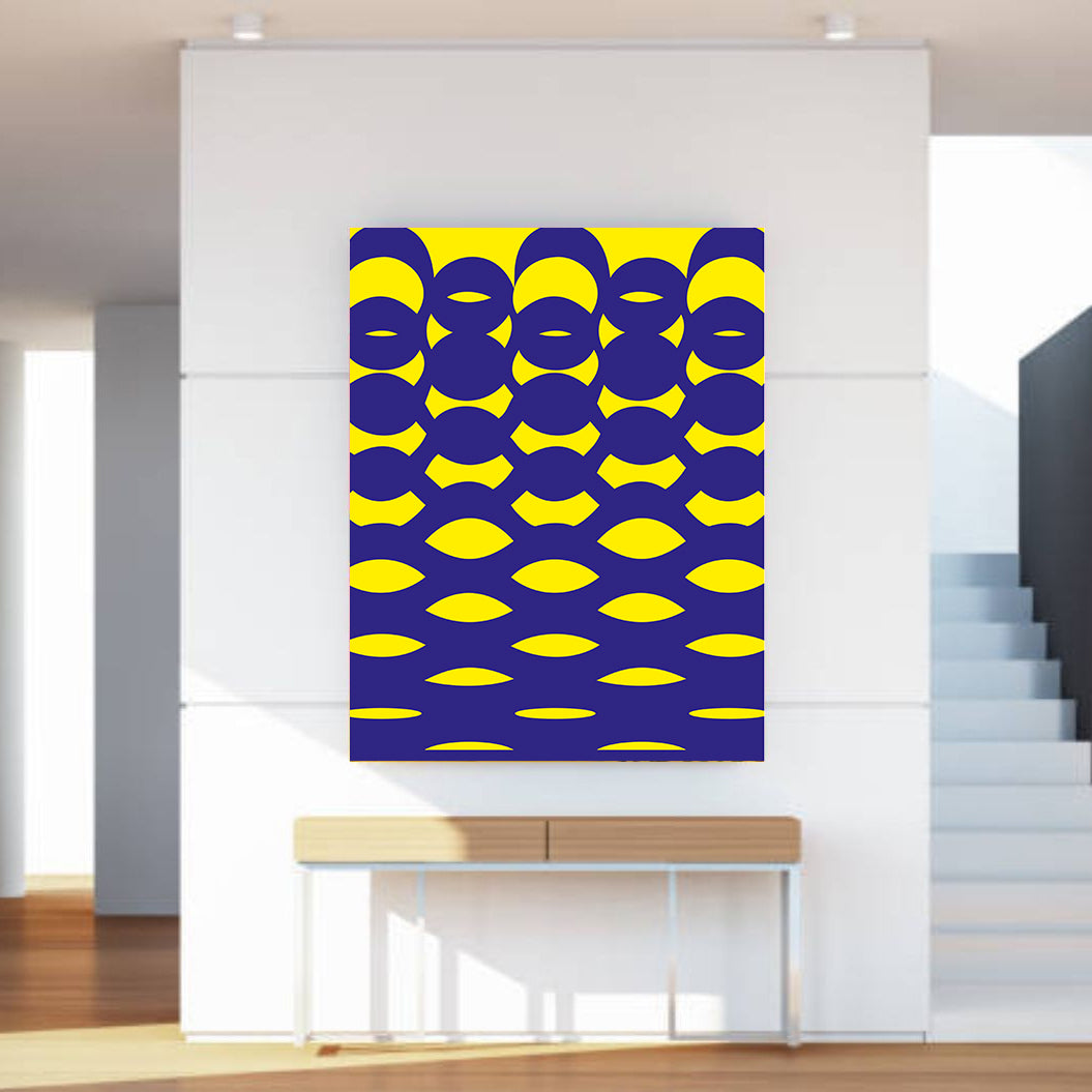 Bilateral Dot Art | Somatic Regulation Print for Clinical Counseling Rooms Gallery Wrapped 36 X 48 Inch print on canvas