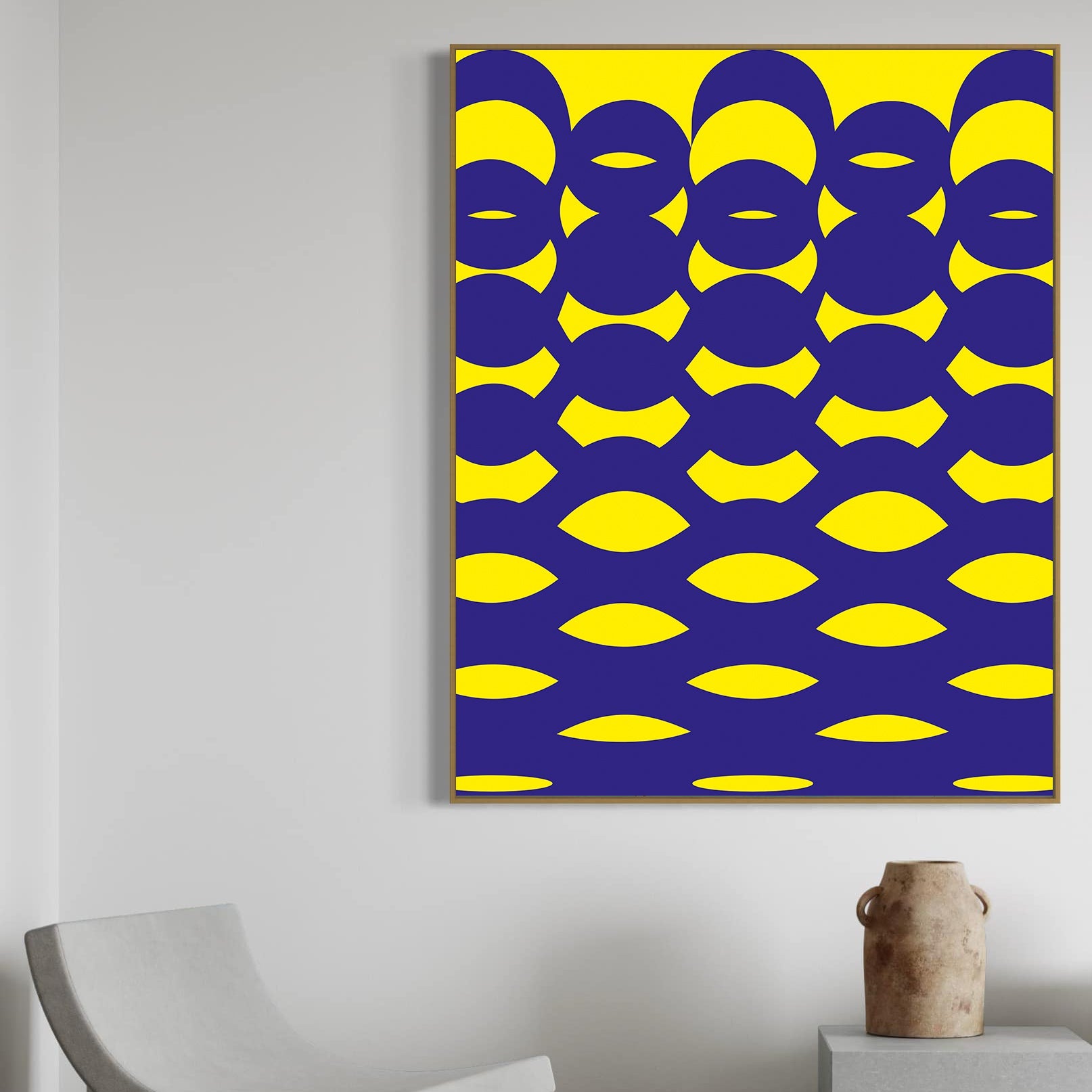 Bilateral Dot Art | Somatic Regulation Print for Clinical Counseling Rooms Gallery Wrapped 48 X 60 Inch print on canvas