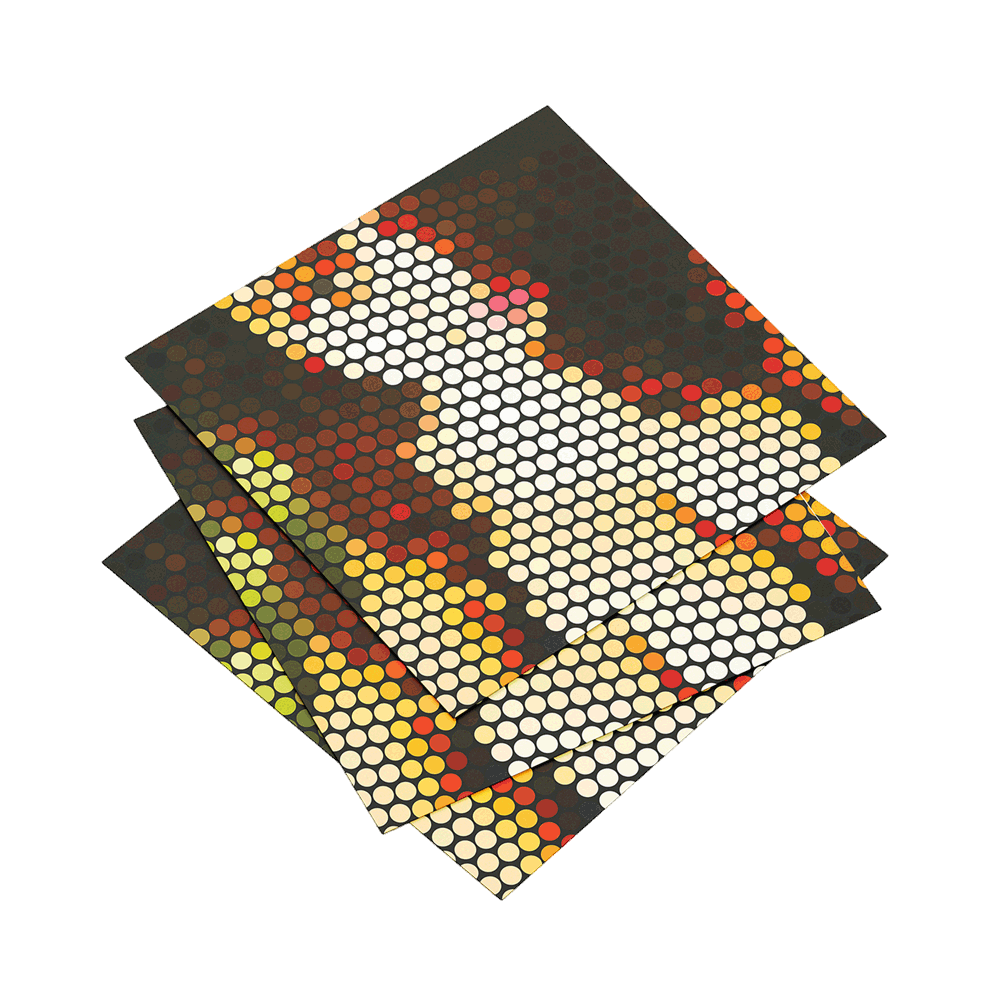 Astral Alignment: Ethereal Dot Art for Spiritual Spaces Unframe 12 X 12 Inch Print on Paper