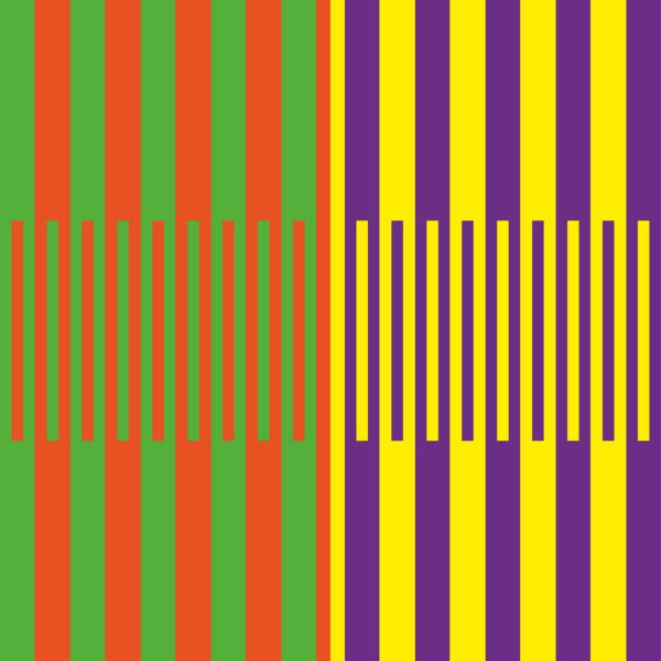 Layered geometric illusion forming a maze-like structure.