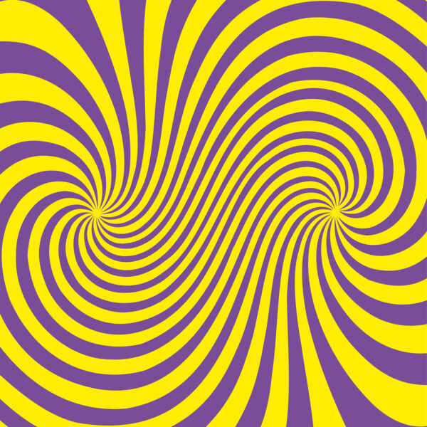 Optical illusion with broken linear grid forming a fracture pattern.
