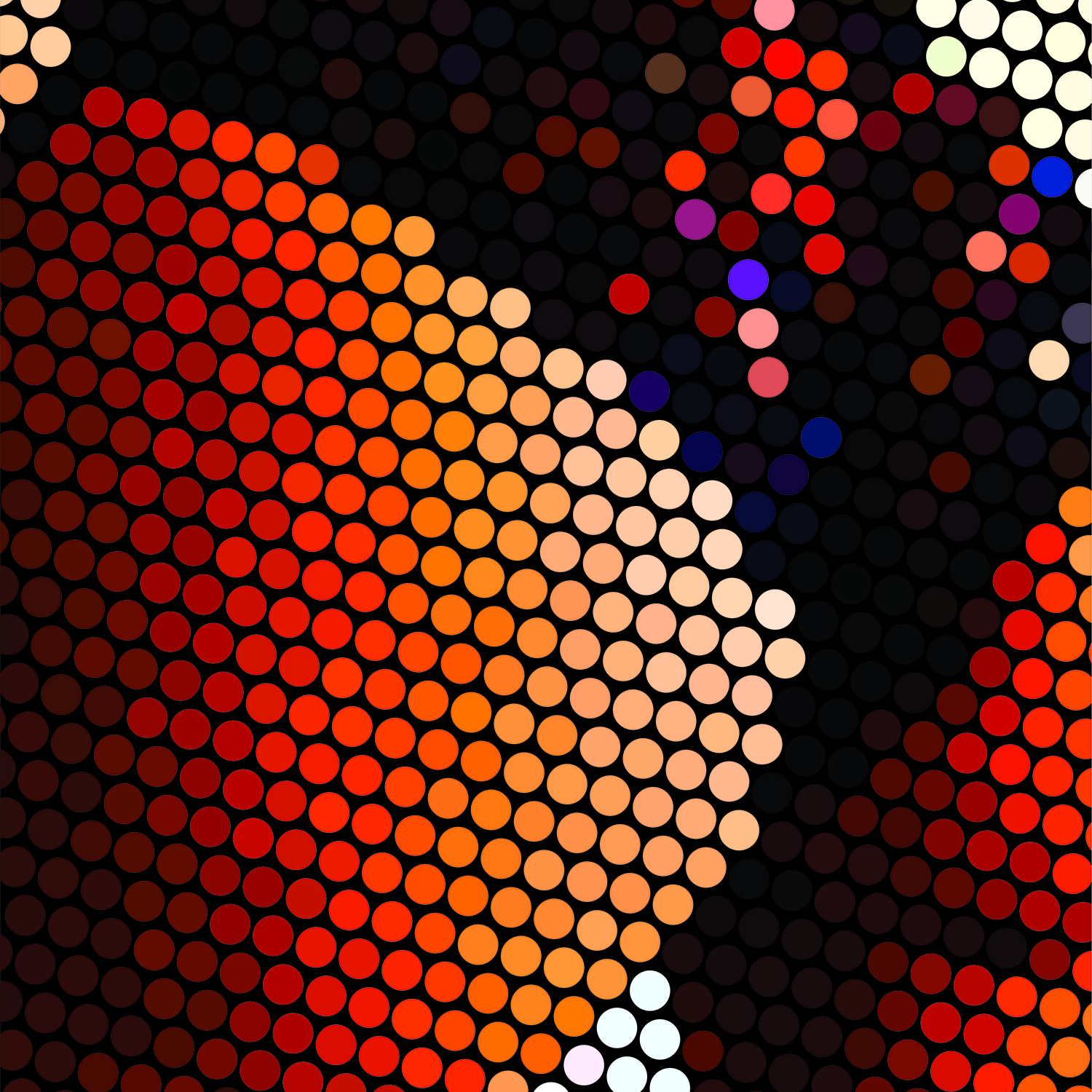 Colorful dot art representing the seven chakras, ideal for spiritual healing and yoga room walls.