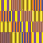Curved grid illusion resembling woven threads or fabric.