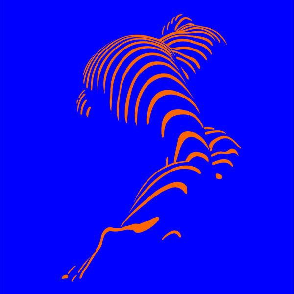 Radiating curved line illusion simulating heartbeat waves or pulsing energy.