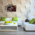 Deer image formed through illusionary distance vision of leaves and textures.