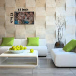 Illusion art of a lone figure in cityscape visual noise.