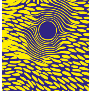 Dark geometric rhombus pattern art with metallic effect