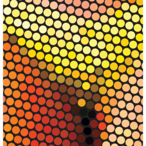 Dark maroon and gold geometric sensual pattern