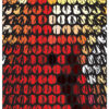 Bold crimson sensual pattern with pulsing energy