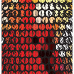 Bold crimson sensual pattern with pulsing energy
