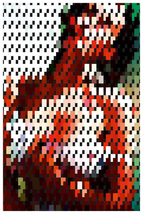 Nude-tone pattern art with minimalistic sensual curves