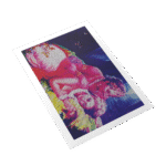 Dushyant & Shakuntala Meditation Art Print – Healing Wall Decor, Mindfulness Canvas, Peaceful Abstract Art by Anukrati Graphics