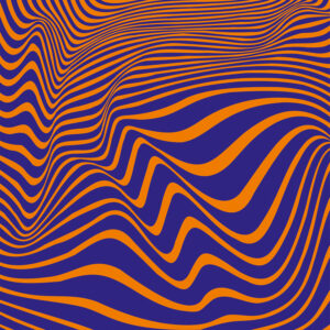 Concentric circle tunnel illusion in black and white creating infinite depth.