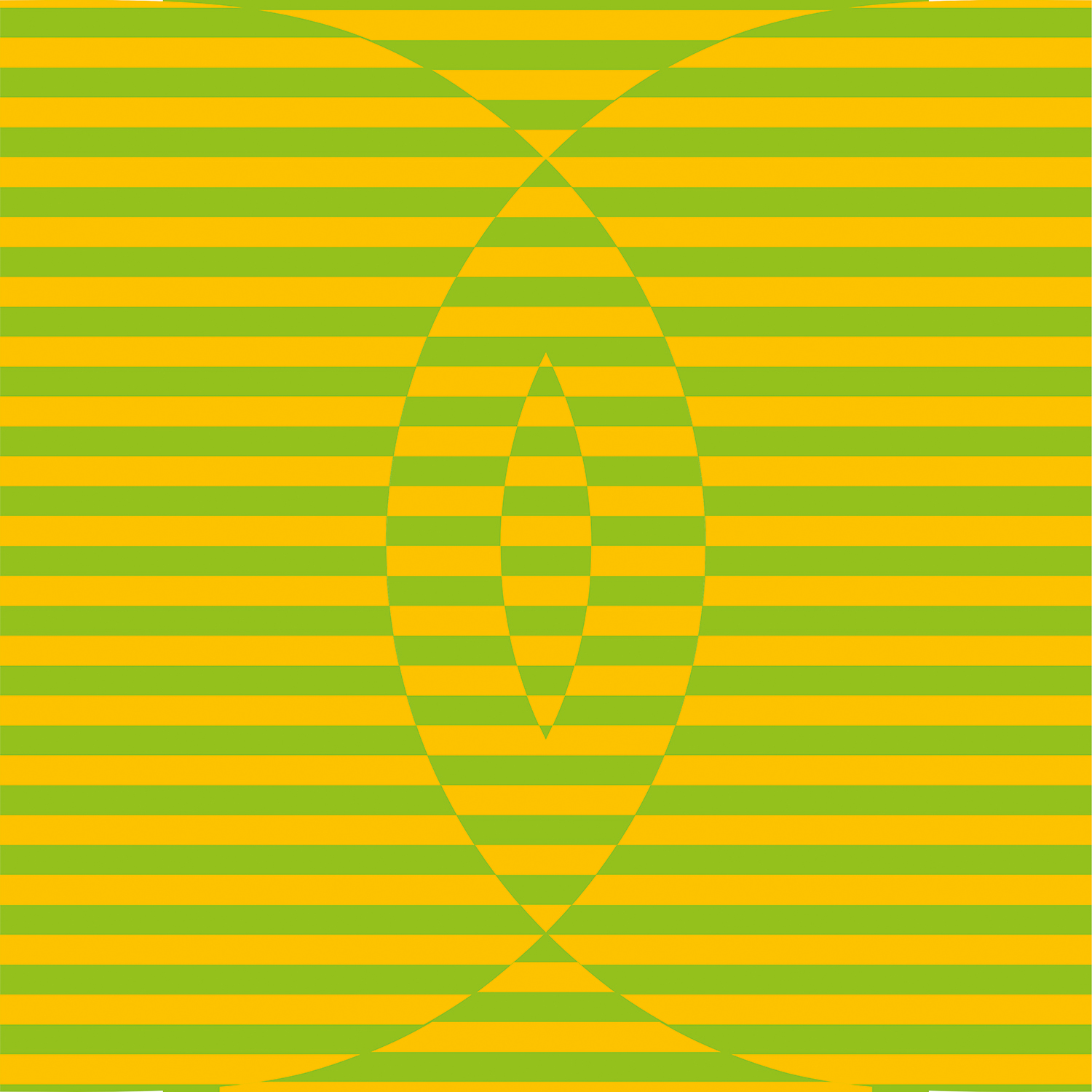 Illusion art with concentric swirling lines forming a hypnotic pattern.