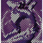 Cubism-inspired pattern art with forest green geometric blocks