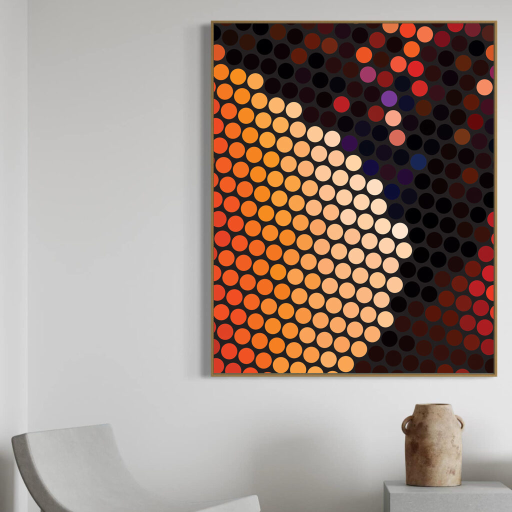 Colorful abstract circular pattern artwork